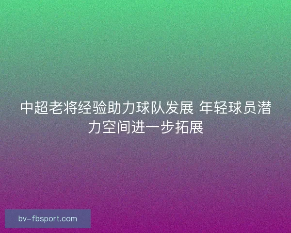 中超老将经验助力球队发展 年轻球员潜力空间进一步拓展